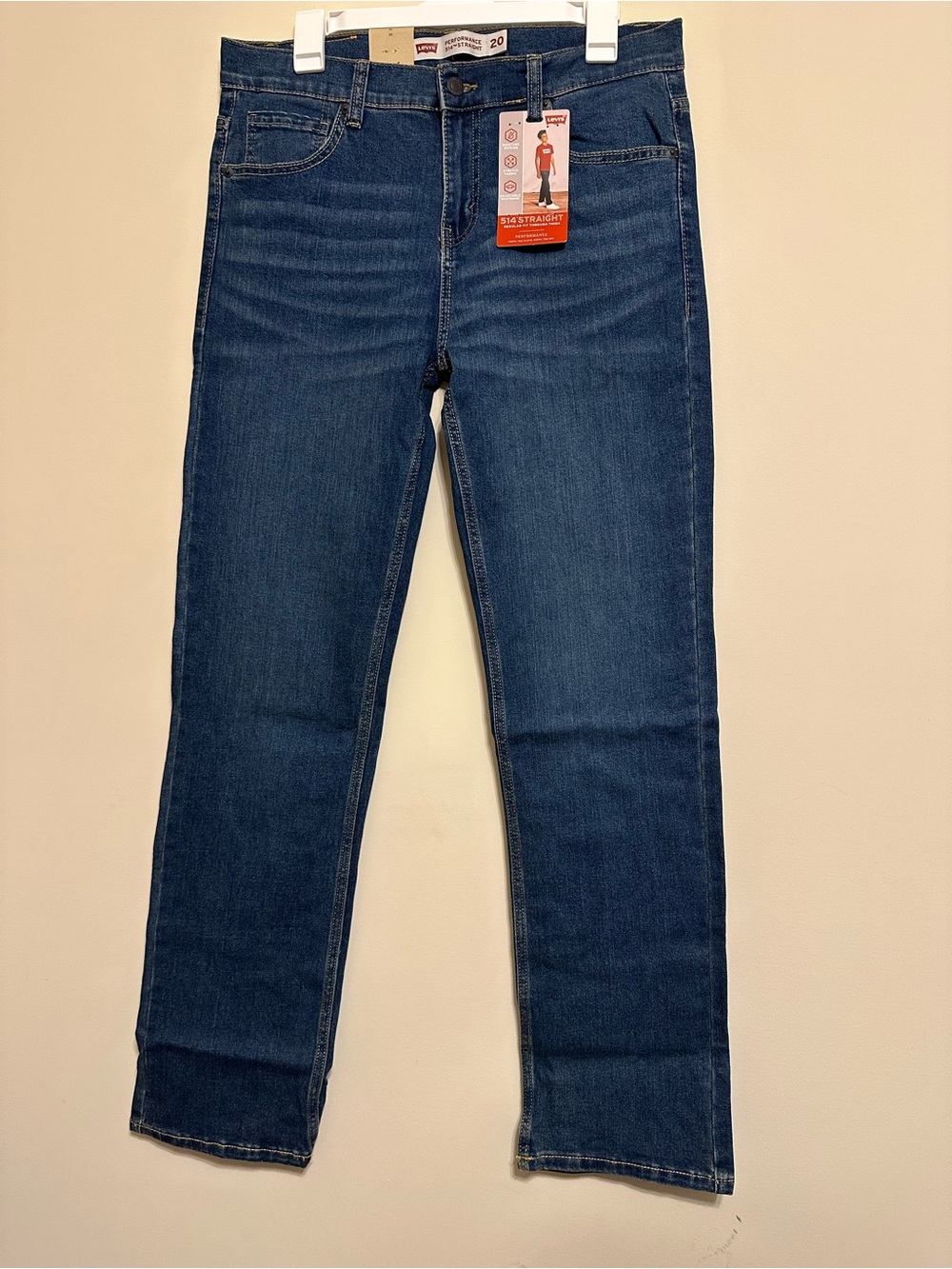 Levi's Performance 514 Straight Jeans - Blue with Yellow Stitching